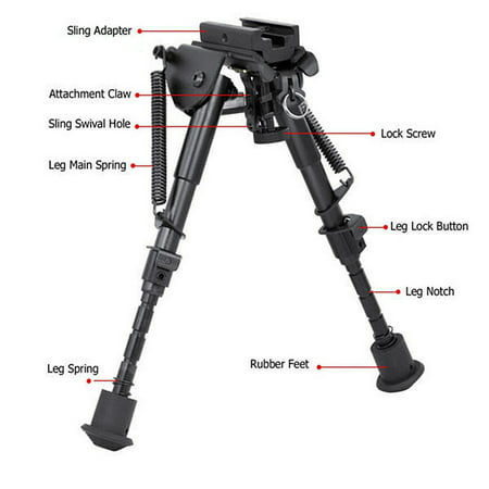 Rifle Bipod Cam Lock Bipod Sling Adapter Mount for Rifle Rail 20mm Bipod